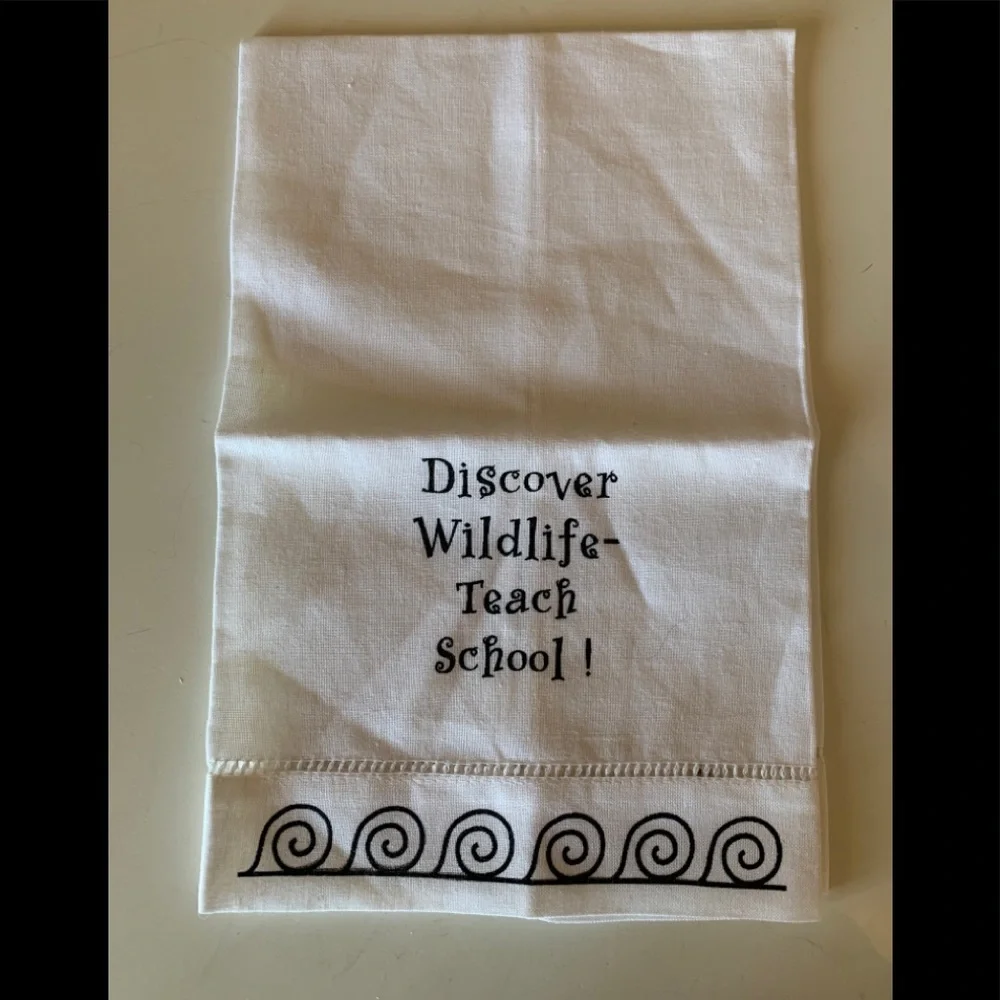 Discover Wildlife-Teach School! Kitchen Handtowel